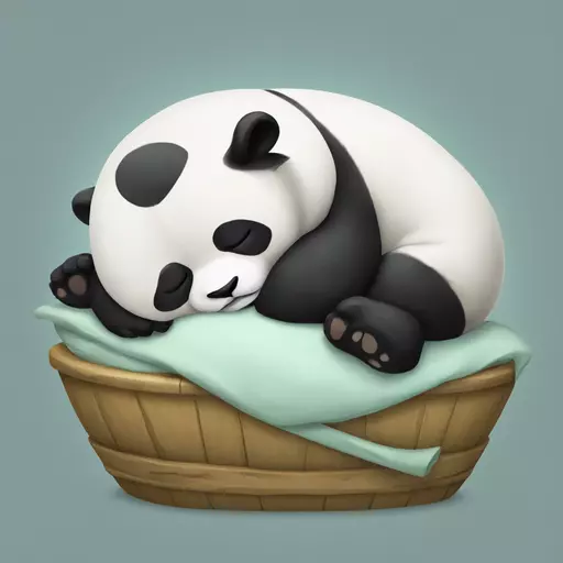 Sleeping panda emoji