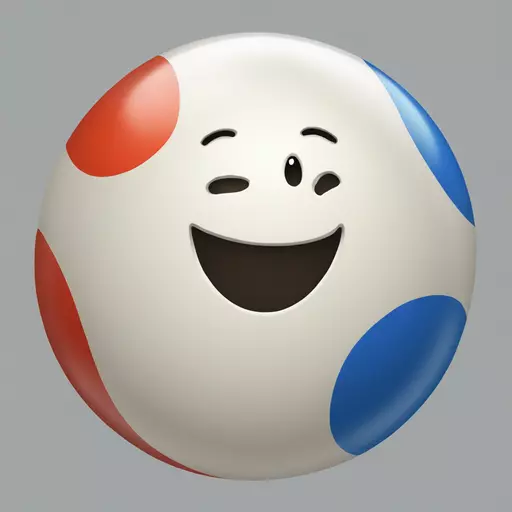 generate a smiling emoji in a single billiard ball rolling emoji