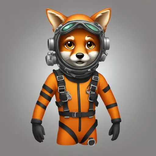 fox in diving suit emoji