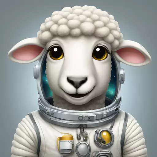 sheep in spacesuit emoji