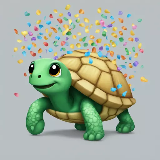 confetti turtle emoji
