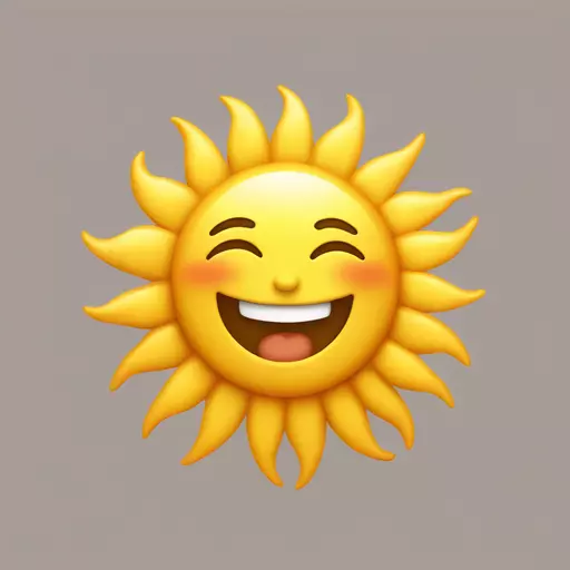 cheerful sun emoji