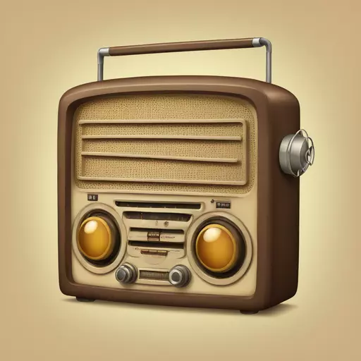 cartoon vintage radio emoji
