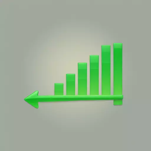 barchart with arrow up emoji