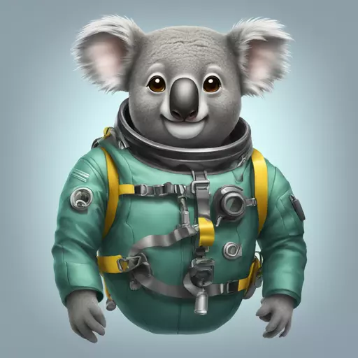 koala in diving suit emoji