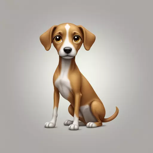 A small and skinny dog emoji