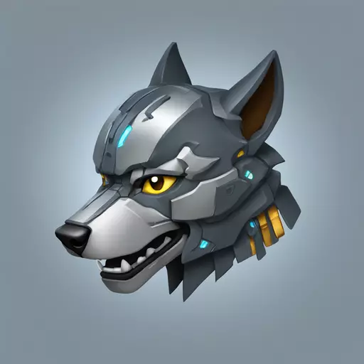 mecha wolf emoji