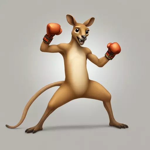 Kangaroo boxing emoji