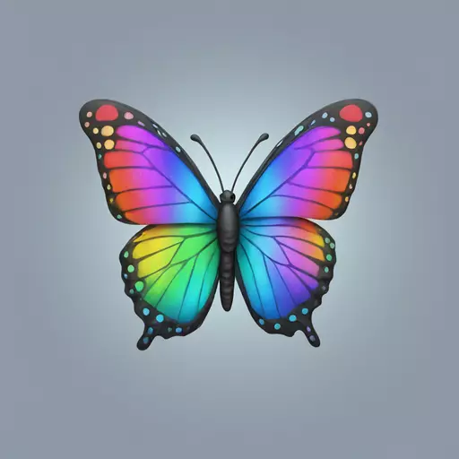 rainbow butterfly emoji