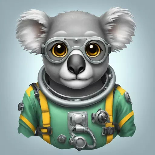 koala in diving suit emoji