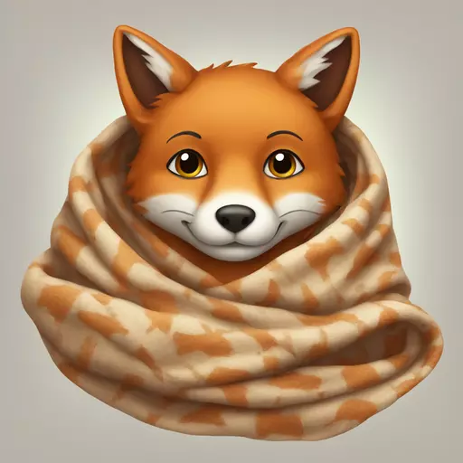 fox in blanket emoji