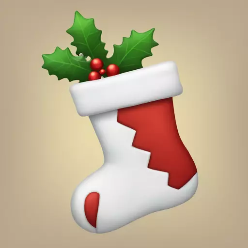 Christmas stocking emoji