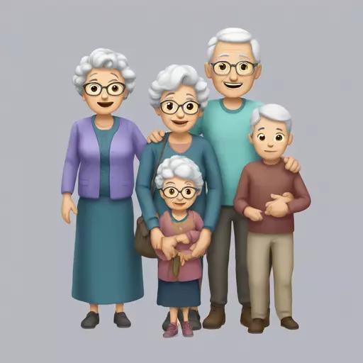 granny with family emoji