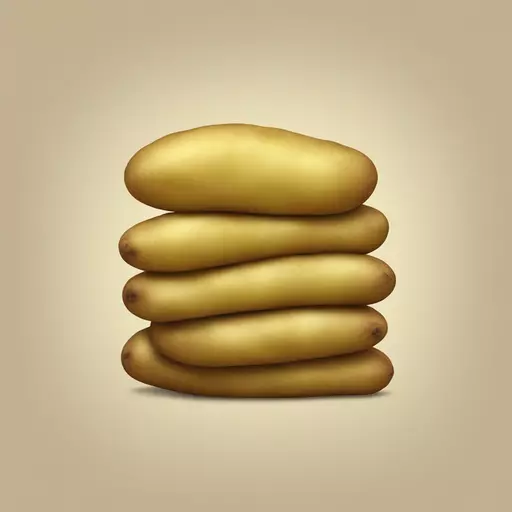 A stack of potatoes emoji
