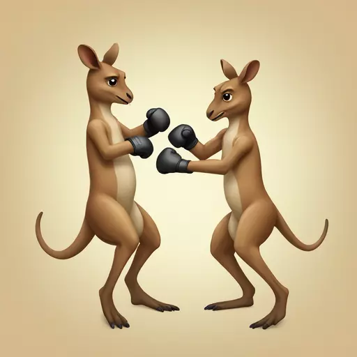 Kangaroo boxing emoji