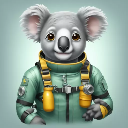koala in diving suit emoji