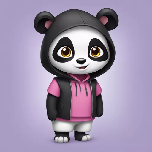 Dora the Explorer dressed as a panda emoji