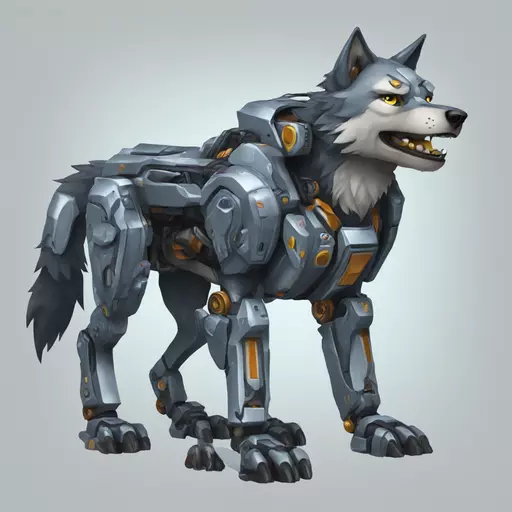 mecha wolf emoji