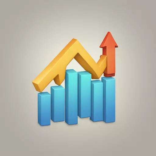 barchart with arrow up emoji