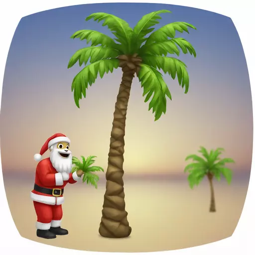 santa palm tree emoji