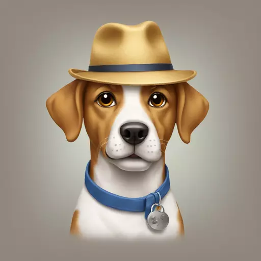 dog with hat emoji