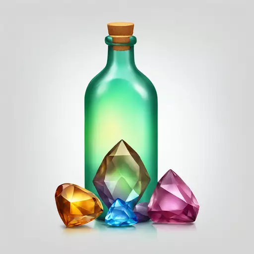 bottle and gem on white emoji