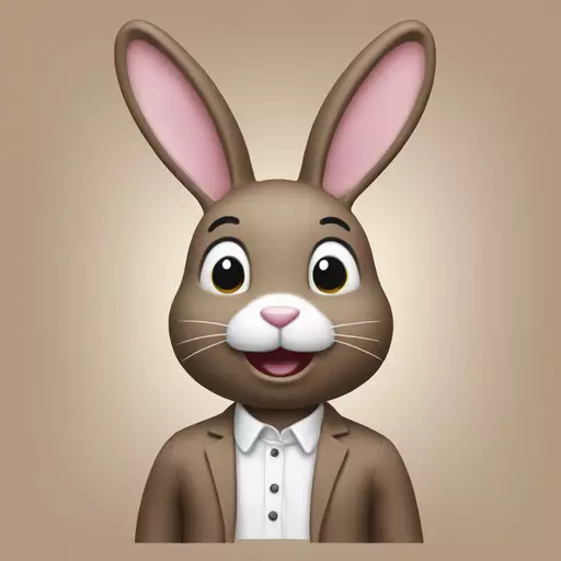 Create a rabbit with the brand Kekchocolad from ikea emoji