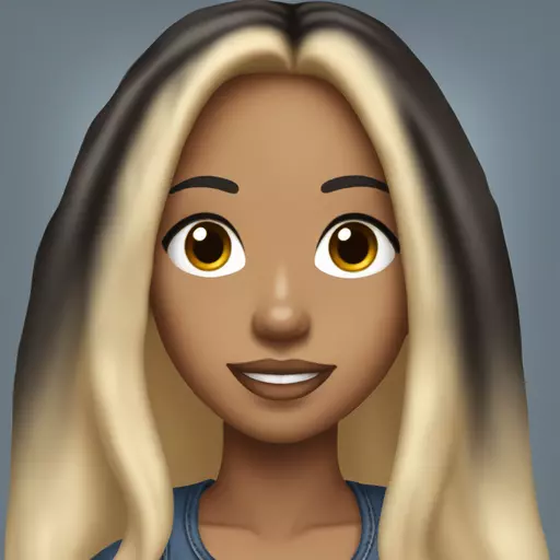 Mariah The Scientist, R&B singer, light skinned black female, long black hair, brown eyes, crop top, blue jeans emoji