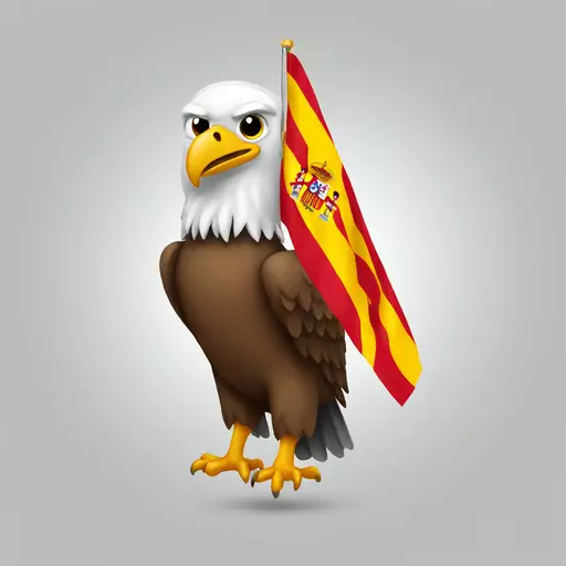 Spanish flag with eagle emoji