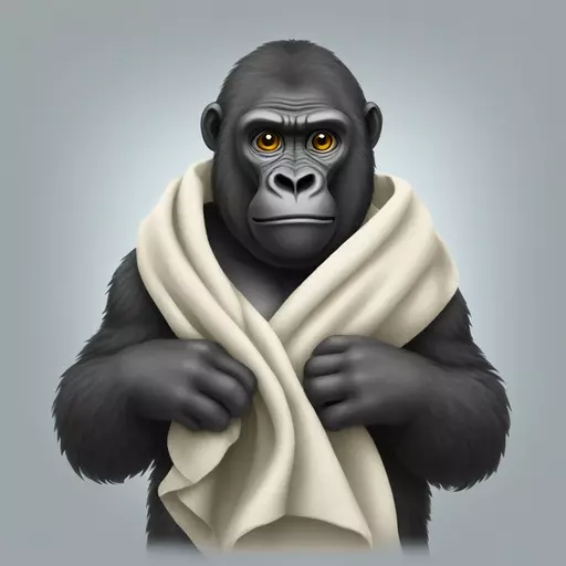 Gorilla holding a blanket emoji