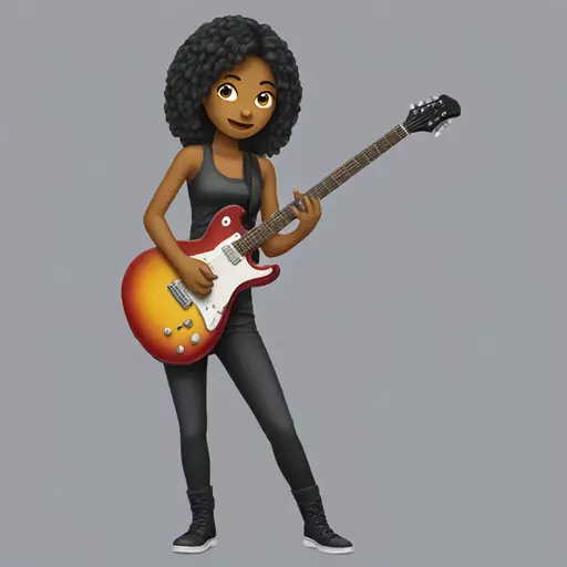 Guitarist girl emoji