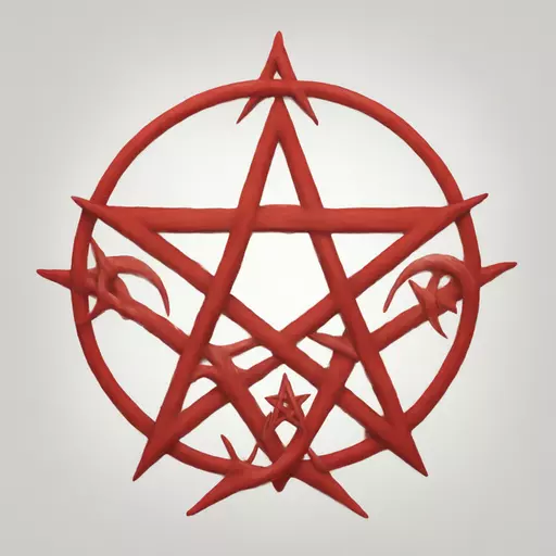 Red Inverted Pentagram emoji