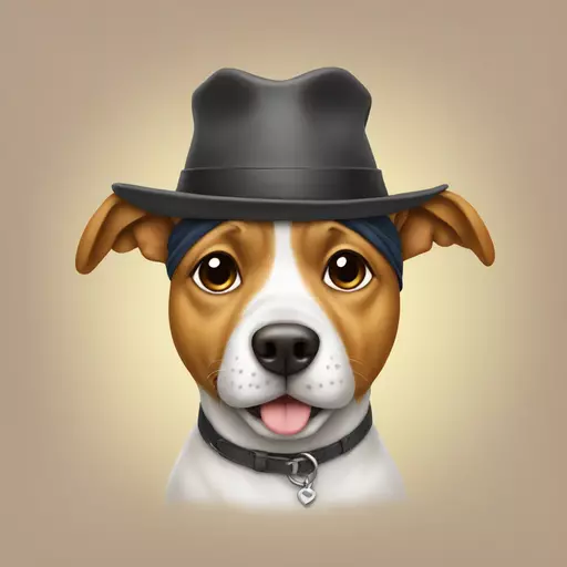 dog with hat emoji