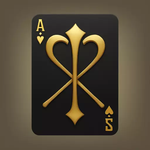 black spade card with golden letters emoji