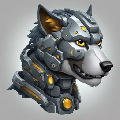 mecha wolf emoji