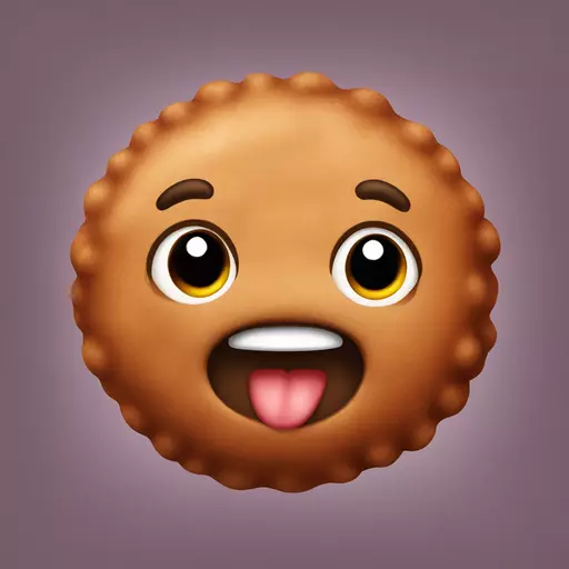 Cute meatball emoji