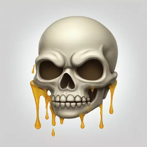 Melting skull empji emoji