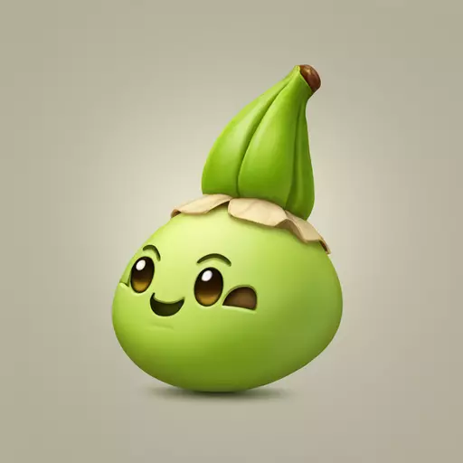 a pistachio with a cute screw emoji