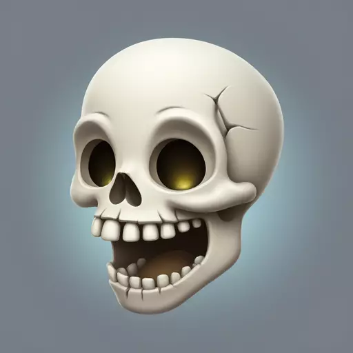 Cute skull emoji
