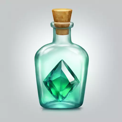 bottle and gem on white emoji