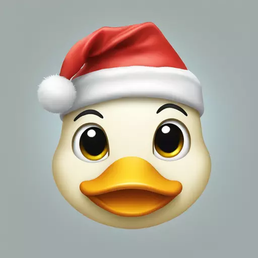 nano duck with santa hat emoji