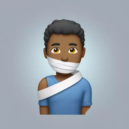 Person with bandaged shoulder emoji