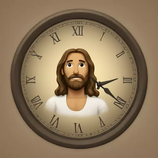 Jesus doing clock it emoji