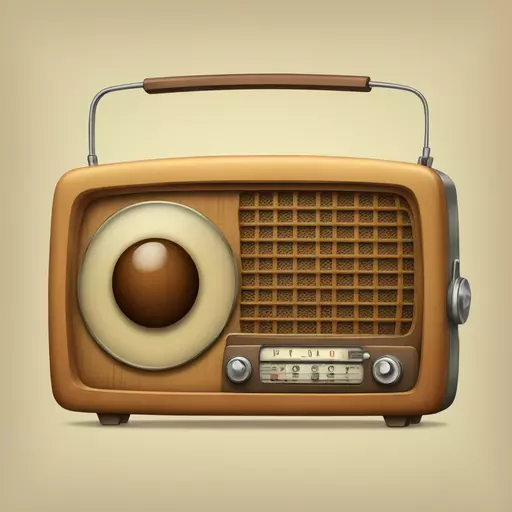 cartoon vintage radio emoji