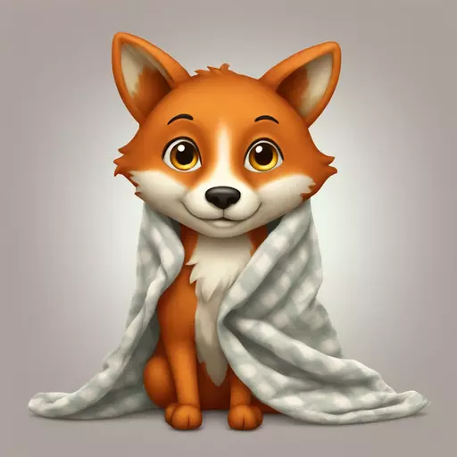 fox in blanket emoji