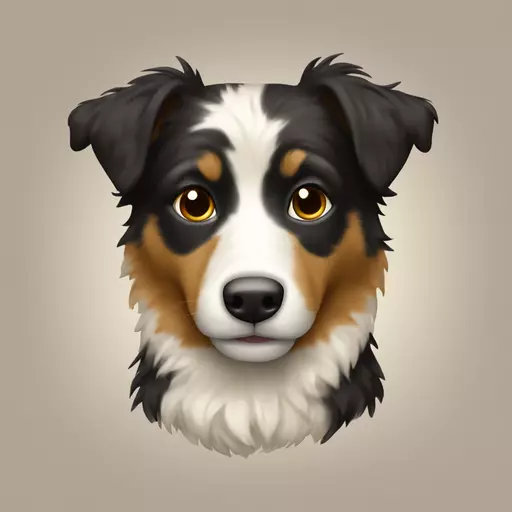 berger australien noir beige et blanc emoji