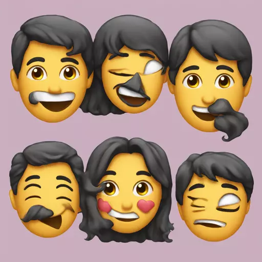 Kiss on the cheek emoji makes the face happier emoji
