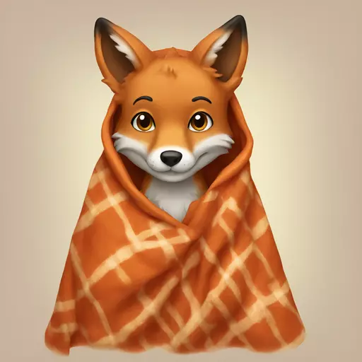 fox in blanket emoji
