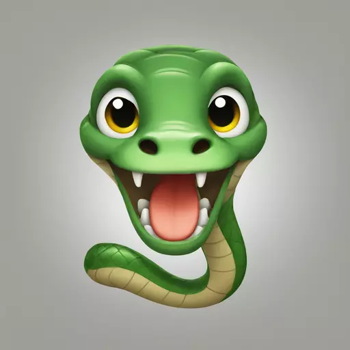 cute snake smirking emoji