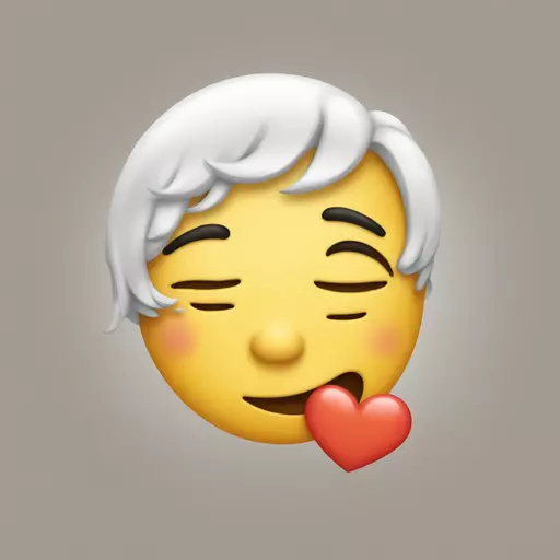 Emoji face giving a kiss emoji